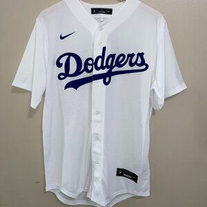 Nike MLB LA Dodgers Baseball White Jersey Men’s M Cody Bellinger #35 MLB NEW